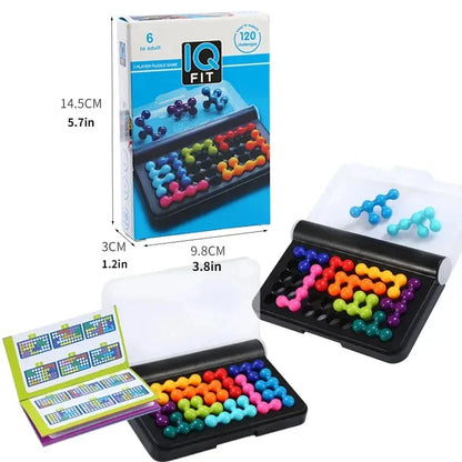 120 Challenges IQ 3D Puzzle Game (Classic Pyramid Plate, Montessori Toy, 6 in)