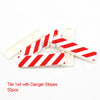 50PCS MOC Tile 1x4 1x3 – Wood Grain & Danger Stripes Pattern, DIY Building Blocks Compatible with 2431 and 63864