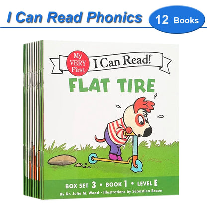 I Can Read Phonics – 12-Book Set, My Very First Picture Books for Kids and Babies Montessori Reading Story Collection