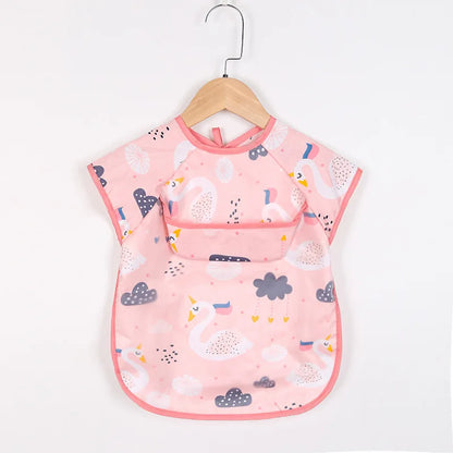 Waterproof Long-Sleeve Baby Smock – Art Apron & Feeding Bib with Pocket for Toddlers & Infants (Boys & Girls) - Kidzy Market