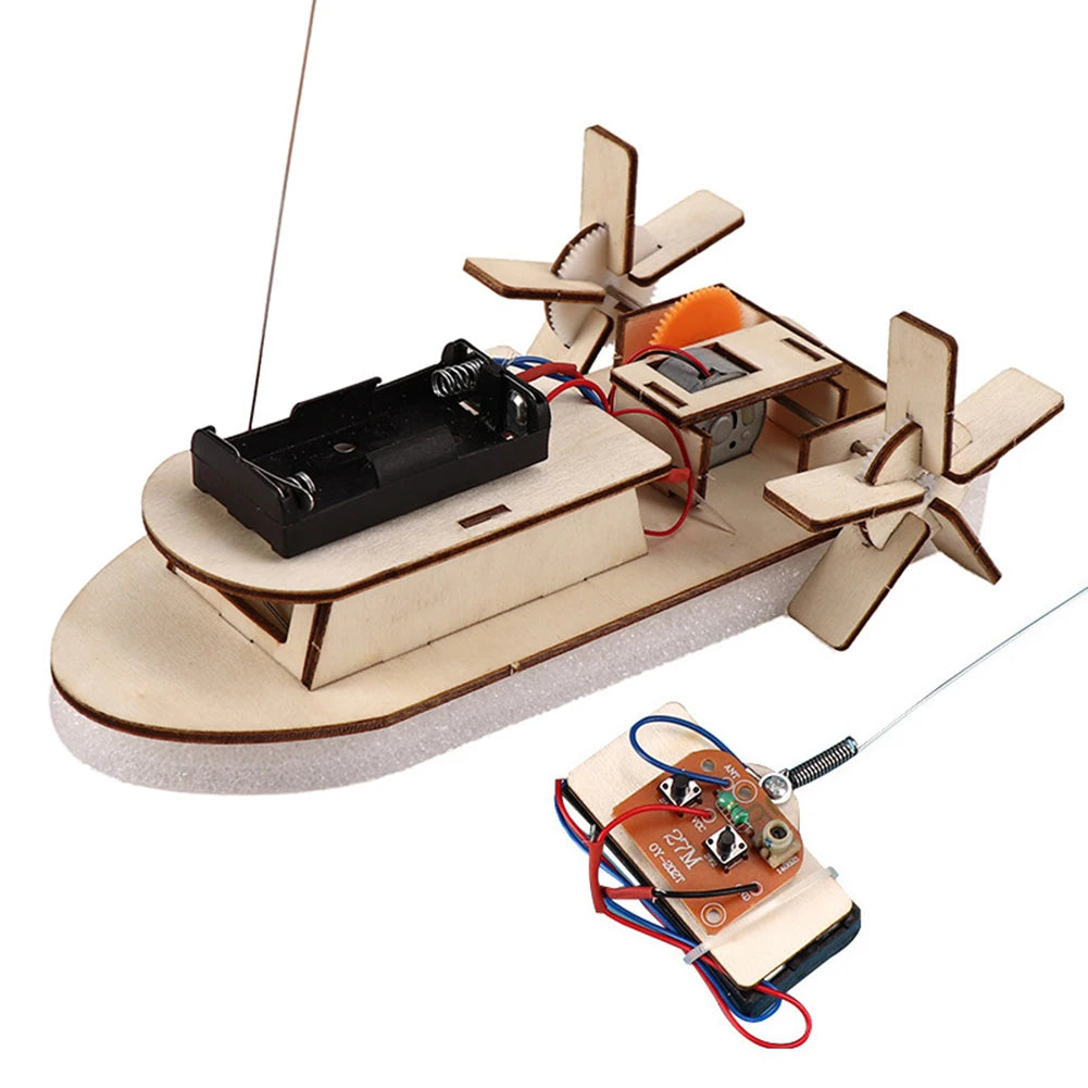 DIY STEM Projects Kit for Kids – 3D Wooden Car and Boat Model Puzzle