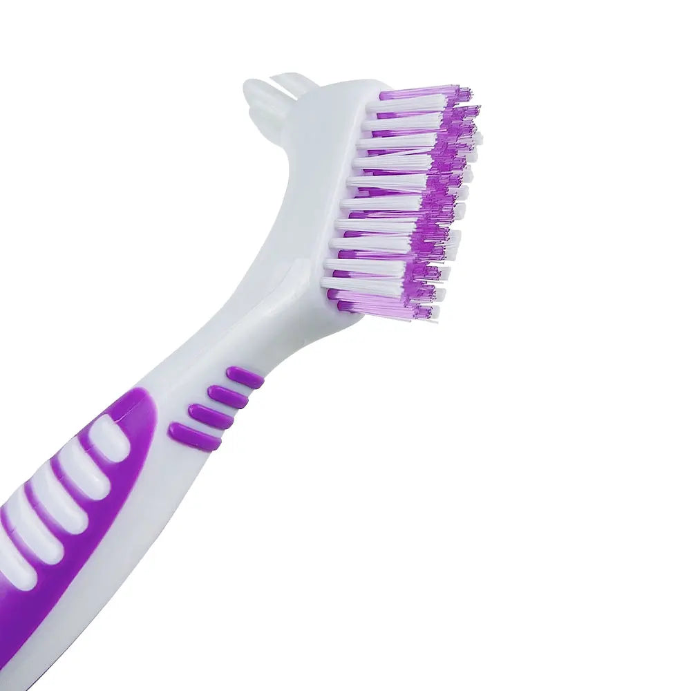 4Pcs Denture Cleaning Brush Set, Multi-Layered Bristles, Non-Slip Ergonomic Handle, Dual Heads Oral Care
