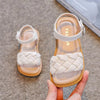 Kids’ Summer Toddler Flats – Little Girls’ Fashion Beach Sandals, Princess Dress Party Weave Soft Sole Baby Shoes