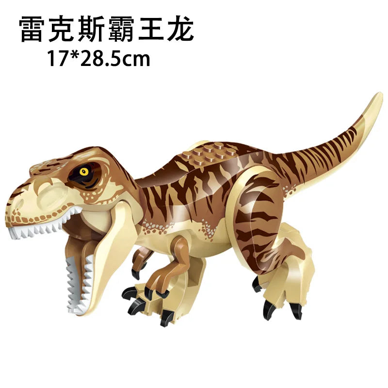Jurassic World 3 Brutal Raptor Building Blocks – Tyrannosaurus, Indominus, and I-Rex Dinosaur Toy for Kids