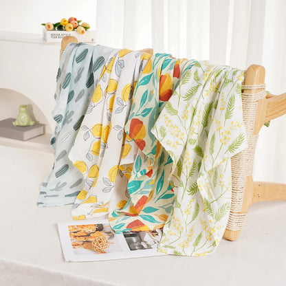 Elinfant 4-Piece Set – Soft Muslin Baby Burp Cloths & Drool Bibs, 60x60cm Comfortable Baby Scarf Blanket - Kidzy Market