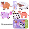 Montessori 6-in-1 Wooden Animal Puzzle with Metal Storage Box - Educational Toy for Ages 3-6