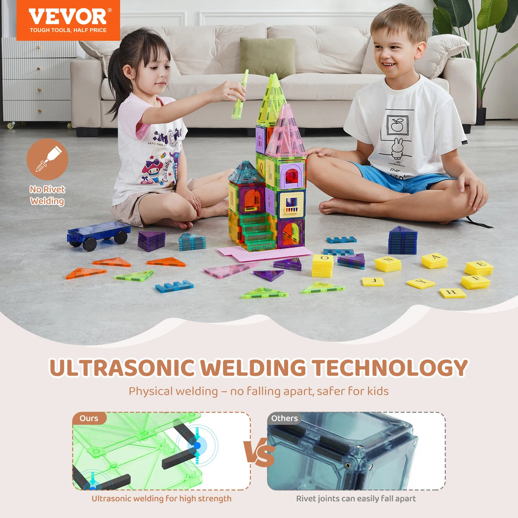 VEVOR 121PCS Magnetic Building Blocks Construction Set