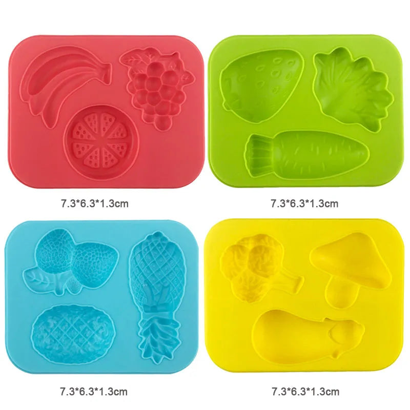 Children's DIY Plasticine Mold Modeling Clay Accessories - Play Dough Tool Kit with Plastic Set, Knife, and Mold, Educational Toys Gift for Kids