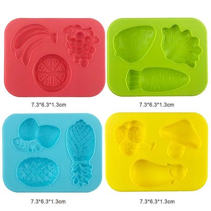 Children's DIY Plasticine Mold Modeling Clay Accessories - Play Dough Tool Kit with Plastic Set, Knife, and Mold, Educational Toys Gift for Kids