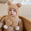 Baby Winter Hat and Scarf Set – Warm Coral Fleece Beanie With Neck Warmer for Toddler Boys & Girls