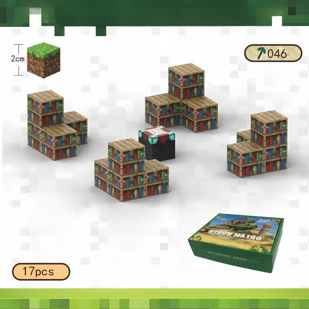 Magnetic Blocks Toy Mine World Build Set for Kids 3+