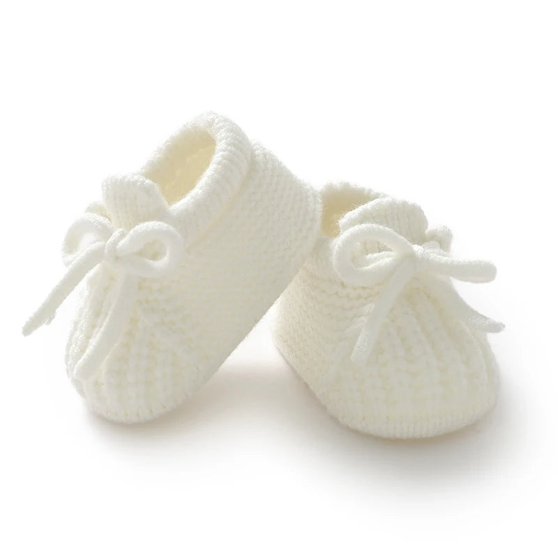 Baby Shoes Knitted Newborn Footwear – 0-18M Warm First Boots for Boys & Girls, Solid Toddler Kid Accessories