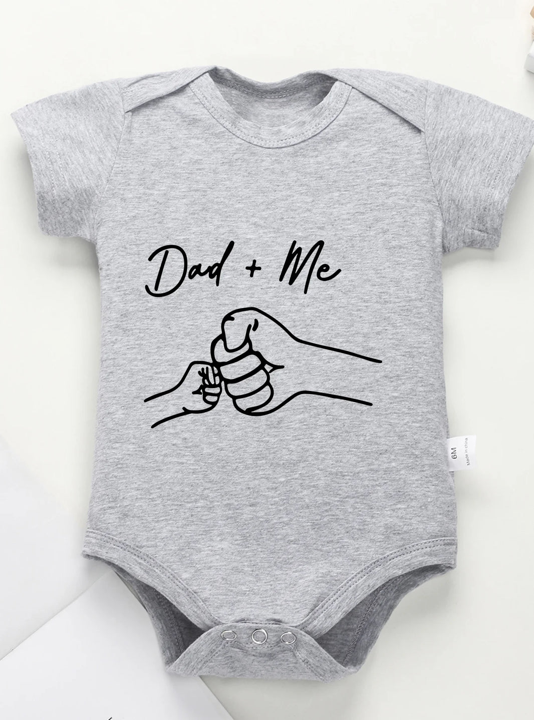 Dad and Me Baby Romper – Trendy Short Sleeve Bodysuit for Newborns, Infants & Toddlers – Unisex Baby Jumpsuit – High Quality