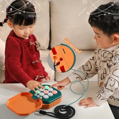 Multifunctional Electronic Tic-Tac-Toe Board Game Montessori Puzzle Chess Set Portable for Adults and Kids