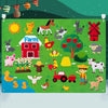 Montessori Farm Animals Felt Story Board Wall Hanging - Interactive Early Learning Puzzle (41.3 x 29.5 in / 105 x 75 cm)