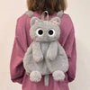 16-Inch Kawaii Big Eyes Cat Plush Backpack – Cute Large Capacity Soft Toy Bag for Boys, Girls, and Women