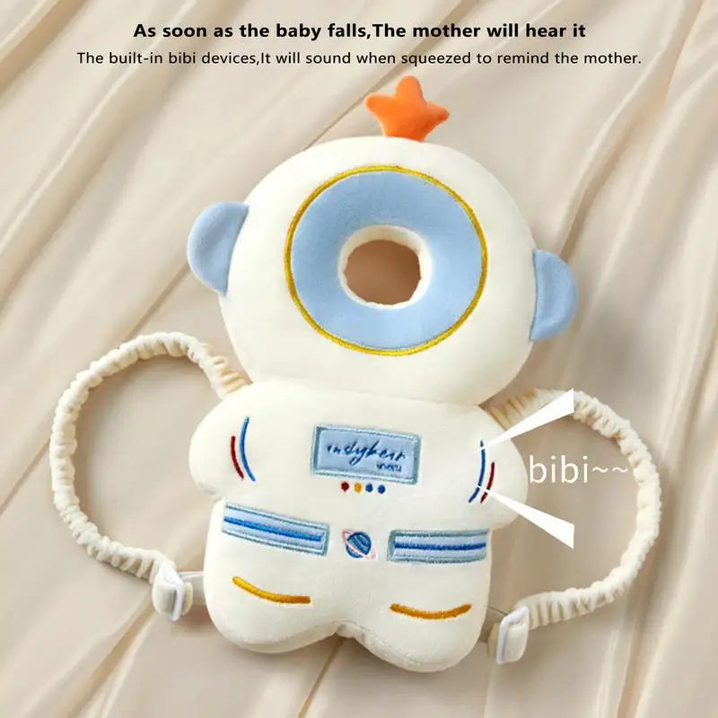 Baby Fall Pillow Backpack Head Protector Cartoon Design with Water Filling and Magnetic Material for Baby Protection