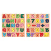 Colorful Alphabet & Number Wooden Puzzles, Kids Intelligent Matching Game, Preschool Children Early Educational Toy