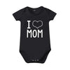 Pure Cotton “I Love Mom” & “I Love Dad” Newborn Rompers - Matching Baby Bodysuits for Twins, Summer Clothes for 0-24 Months