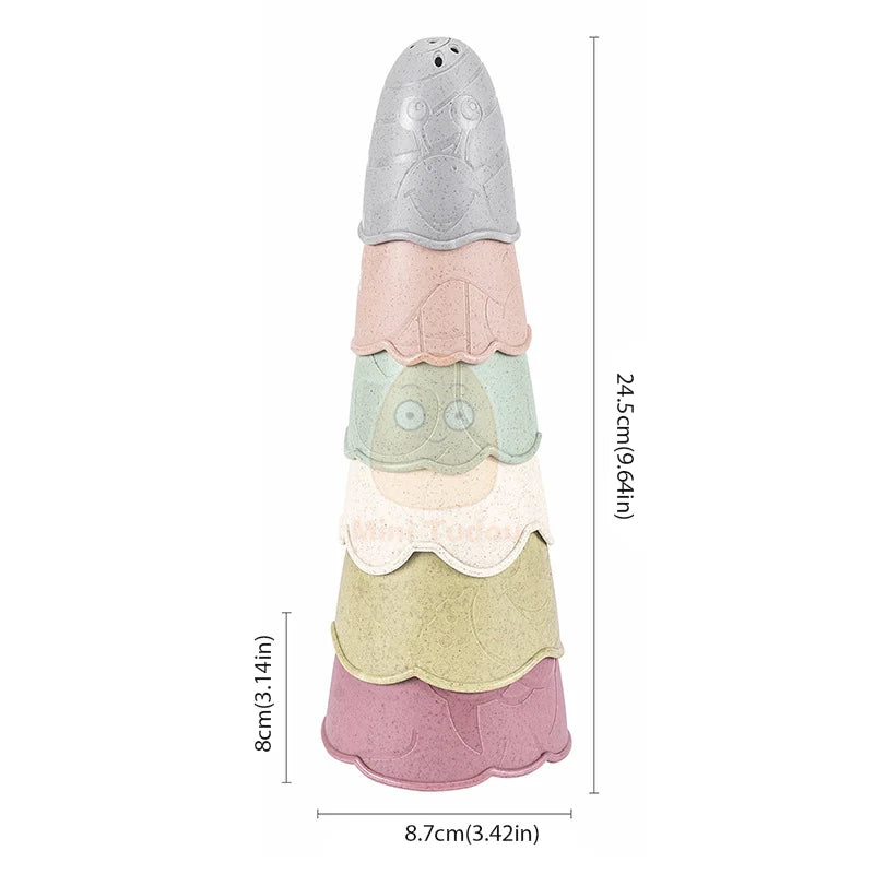 Baby Stacking Cups Educational Color and Number Sorting Toy