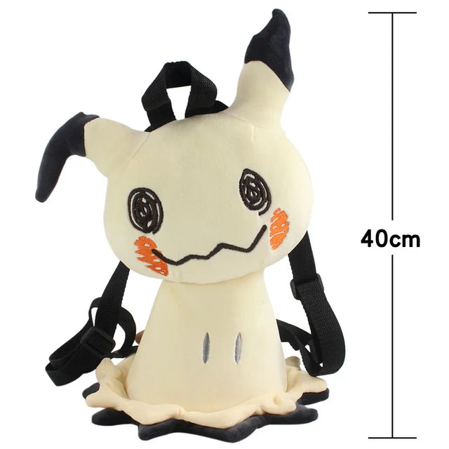 16-Inch Pokemon Mimikyu Plush Backpack – High Capacity School Bag Toy for Kids and Students