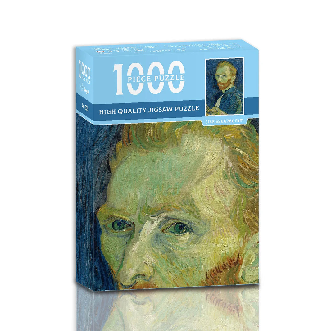 38x26cm Mini Jigsaw Puzzle, 1000 Pieces for Adults, Famous Oil Painting Van Gogh, Christmas Gift Toy, Educational Toy