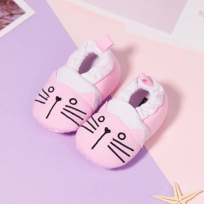 Baby Unisex Cotton Shoes – Cute Animal Bee Anti-Slip Soft Bottom First Walkers for Boys & Girls, Newborn Toddler Crib Shoes