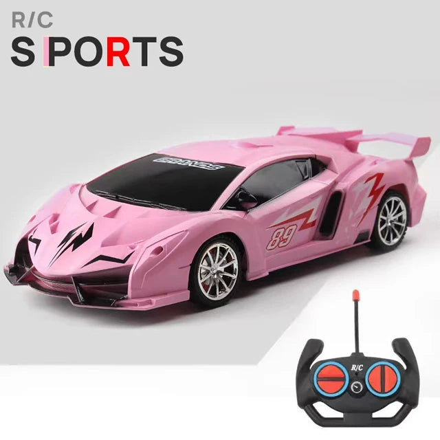 1/18 RC Car with LED Lights and 2.4G Remote Control High-Speed Drift