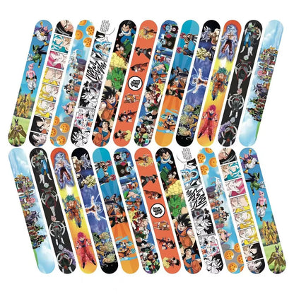 12/24/36pcs Bandai Dragon Ball Slap Bracelets - 22 x 3 cm (8.66 x 1.18 in) Anime Wristbands Party Favors for Kids