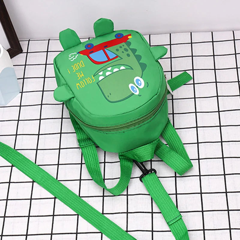 1 PCS Kids Mini Dinosaur Backpack – Anti-Lost Cartoon School Bag for Kindergarten & Toddlers - Kidzy Market