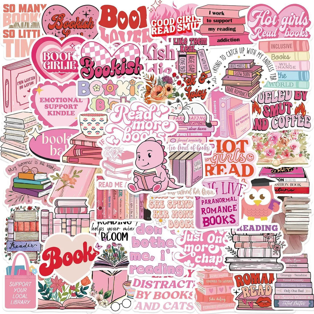 10/50/100pcs Dark Romance Bookish Stickers – Aesthetic Decals for Kindle, iPad, Phones, Laptops, and Diaries