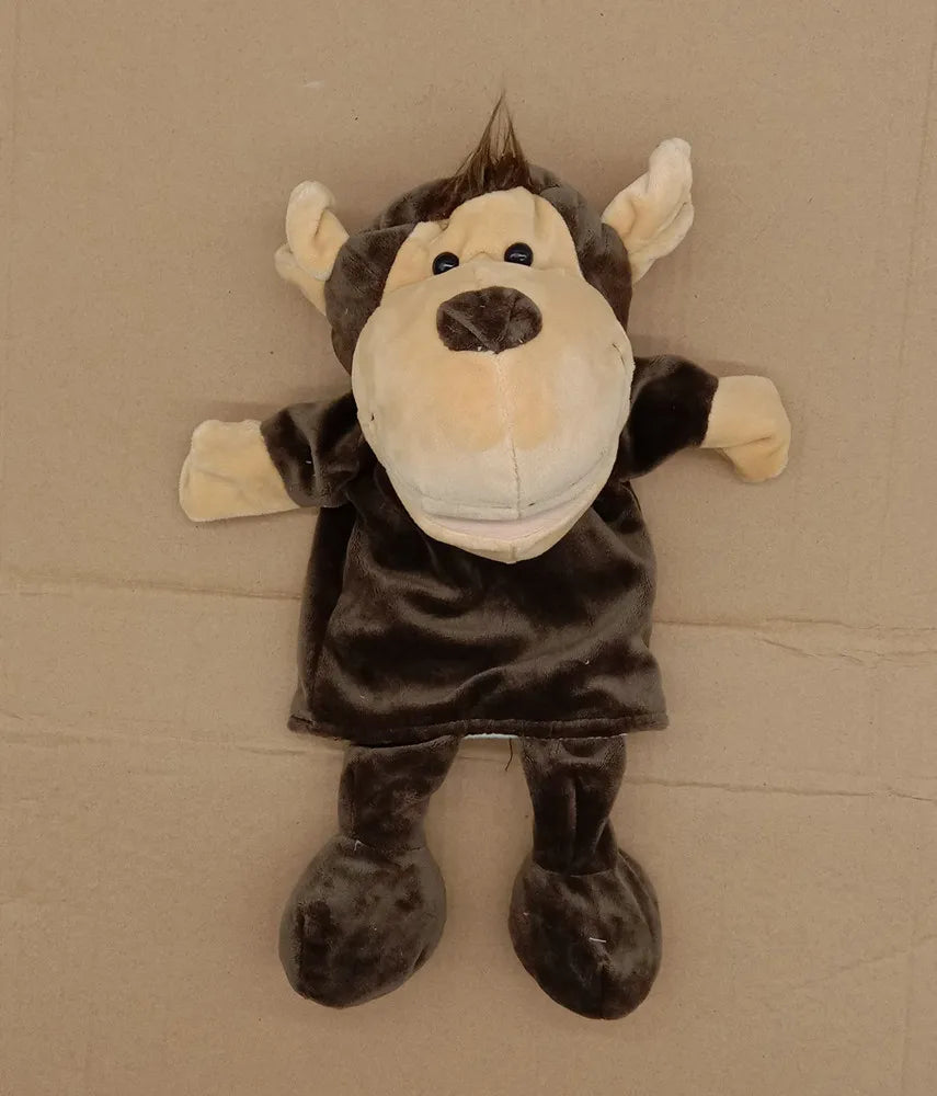 35cm Cartoon Animal Hand Puppets, Lion Elephant Pig Parent-Child Game Toys for Kids
