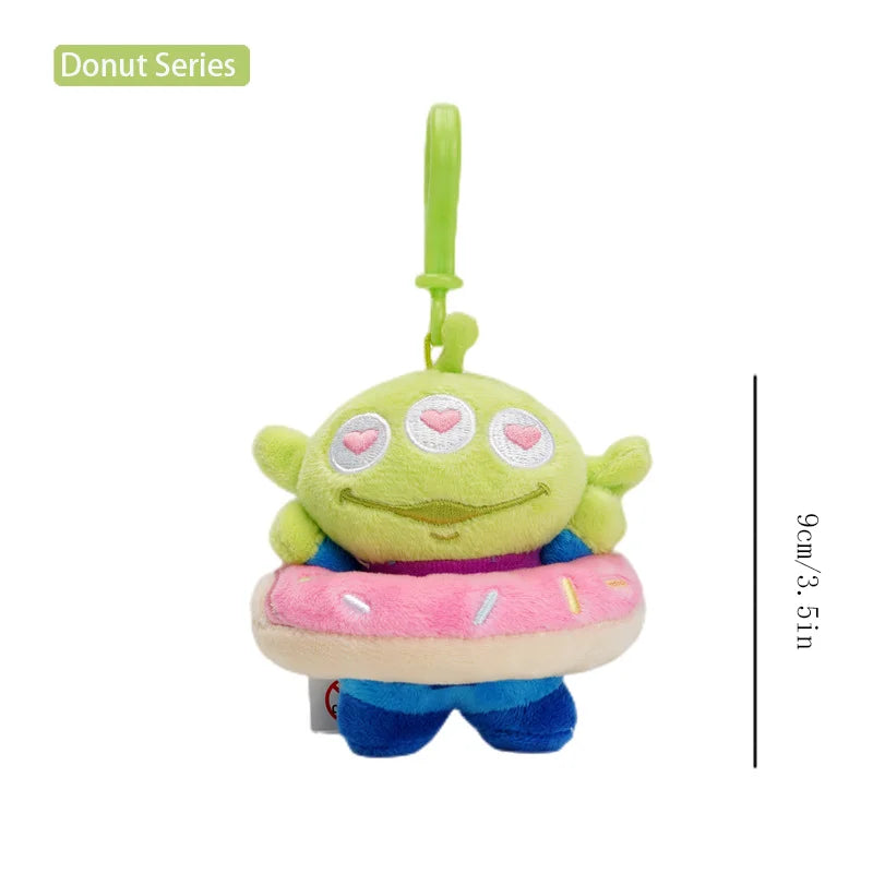 Disney Toy Story Alien Plush Pendant, Cute Kawaii Three-Eyed Backpack Keychain Toy