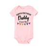 “Happy Birthday Daddy, I Love You” – Adorable Newborn Baby Bodysuit, Short-Sleeve Infant Romper, Perfect Birthday Gift for Dad