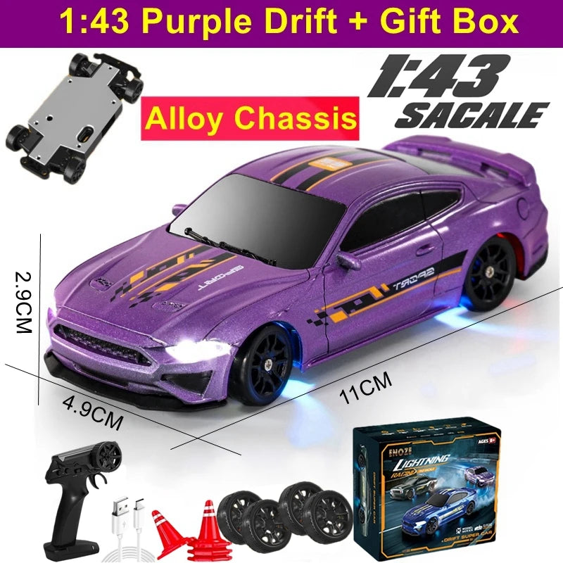 1/64 2.4G High-Speed Drift RC Car with 4WD Four-Wheel Drive Mini RTR