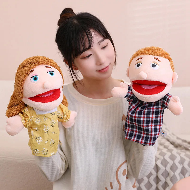 28-33cm Kids Plush Finger and Hand Puppets, Role Play Bedtime Story Toys for Boys and Girls