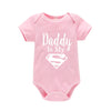 Newborn Baby Romper – "Daddy Is My Hero" Funny Print Bodysuit – Cute & Casual Infant Jumpsuit for Baby Boys & Girls