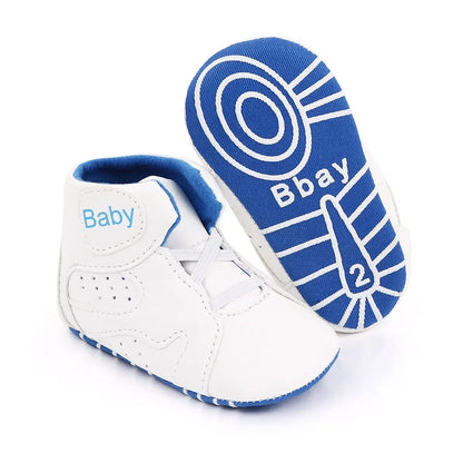 Meckior Baby Boys Girls Sneakers Soft Bottom Non-Slip Soccer Basketball Sports Shoes First Walker Crib Shoes