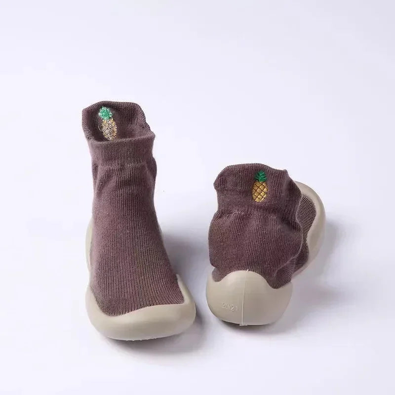 Children Anti-Slip Shoes Newborn Baby Toddler Girls Cotton Non-Slip Floor Socks Infant Boys Rubber Sole Cartoon Indoor Sneakers