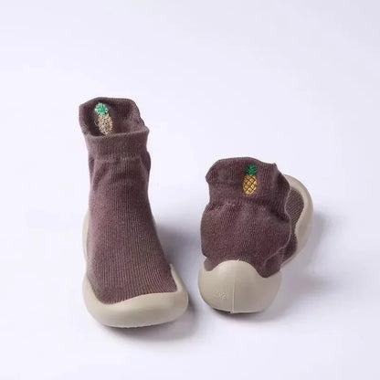 Children Anti-Slip Shoes Newborn Baby Toddler Girls Cotton Non-Slip Floor Socks Infant Boys Rubber Sole Cartoon Indoor Sneakers
