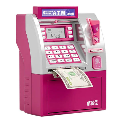 Electronic Piggy Bank ATM Password Money Box Coin and Cash Saving Box Credit Card Coin Counting Automatic Deposit Christmas Gift