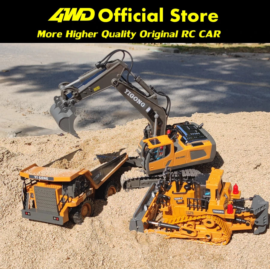4WD Remote Control Excavator RC Dump Truck Crawler Bulldozer Construction Toy