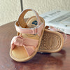 Infant Baby Sandals – Premium Comfort Summer Beach Shoes with Flower Bowknot & Anti-Slip Rubber Sole