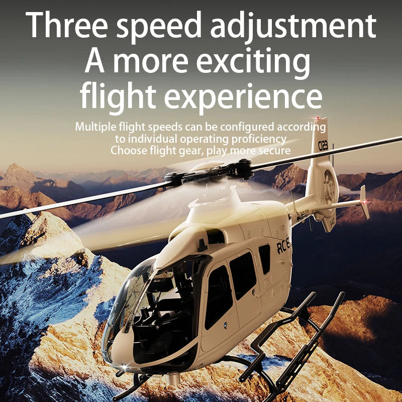 C123 6CH RC Helicopter – EC135 Brushless Direct Drive 3D Optical Flow Model