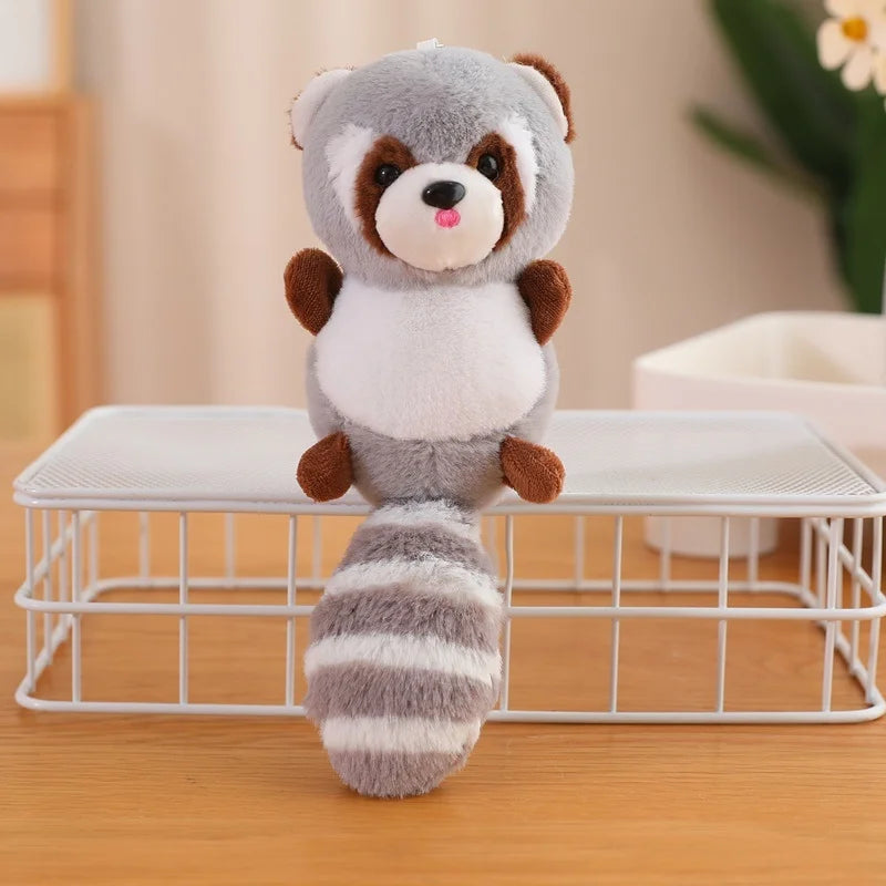 20cm Cute Raccoon Plush Pendant Keychain, Backpack Accessory Gift
