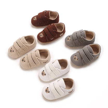 Baby Mid Top Sneakers Classic Solid Color Casual Shoes Non-Slip Rubber Sole Beginner's Children's Shoes
