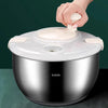 A74U 6L Stainless Steel Salad Spinner With PP Lid For Vegetables And Fruits