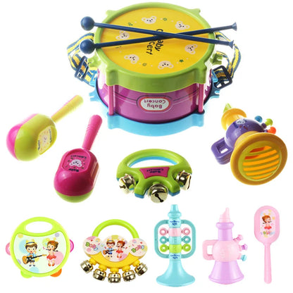 Children Hand Drumming Plastic Early Education Puzzle – Musical Instrument Toy for Parent-Child Interaction and Sound Cognition, Ideal for Developmental Play
