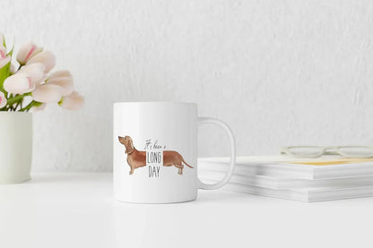 Dachshund Coffee Mug - Ceramic Wiener Dog Coffee Cup 320 ml (10.8 fl oz) Gift for Dog Lovers