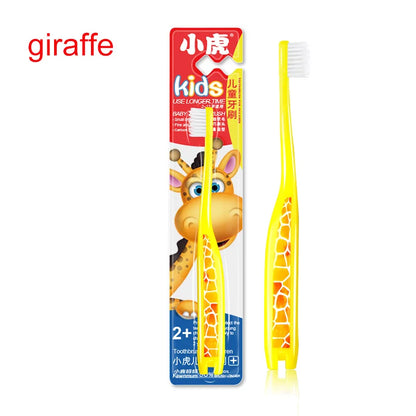 1Pc Fawnmum Cartoon Kids Toothbrush, Cute Animal Shaped Soft Silicone Handle for Children's Teeth & Gum Care
